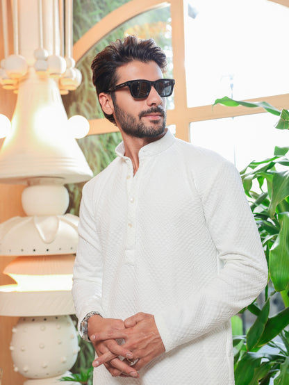 Kurta White Knit