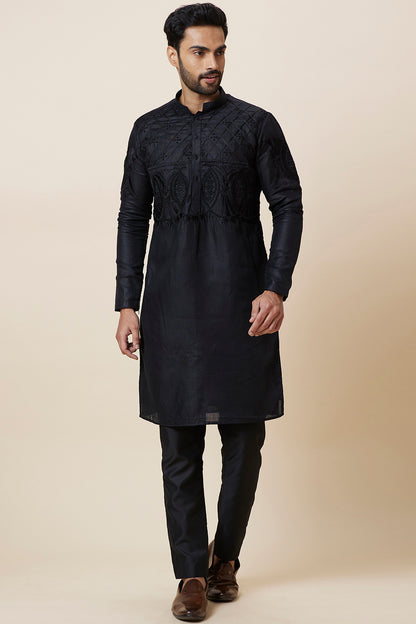 Kurta Black Kite French Knot