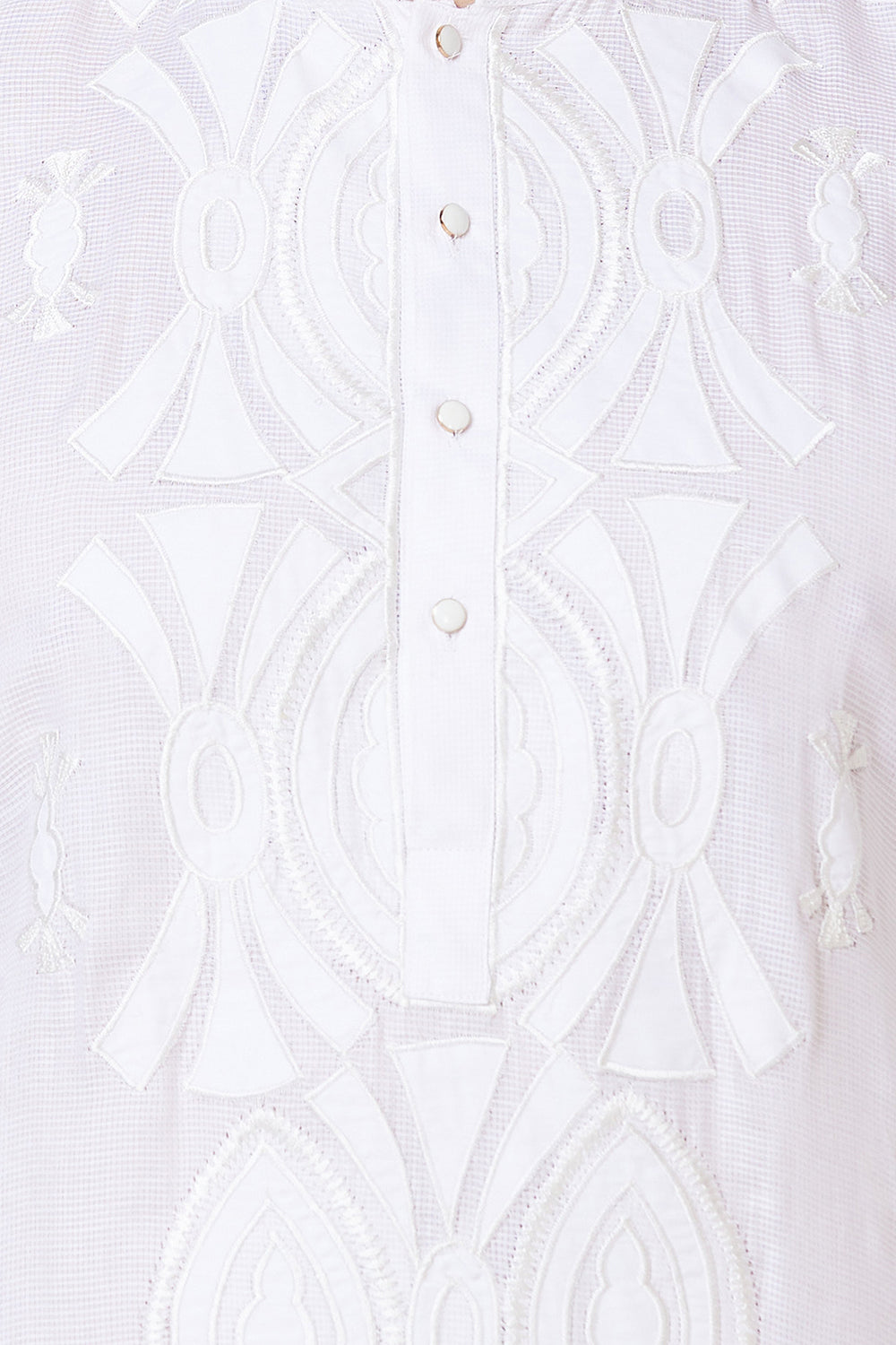 Kurta White with Thread Embroidery and Apillique work