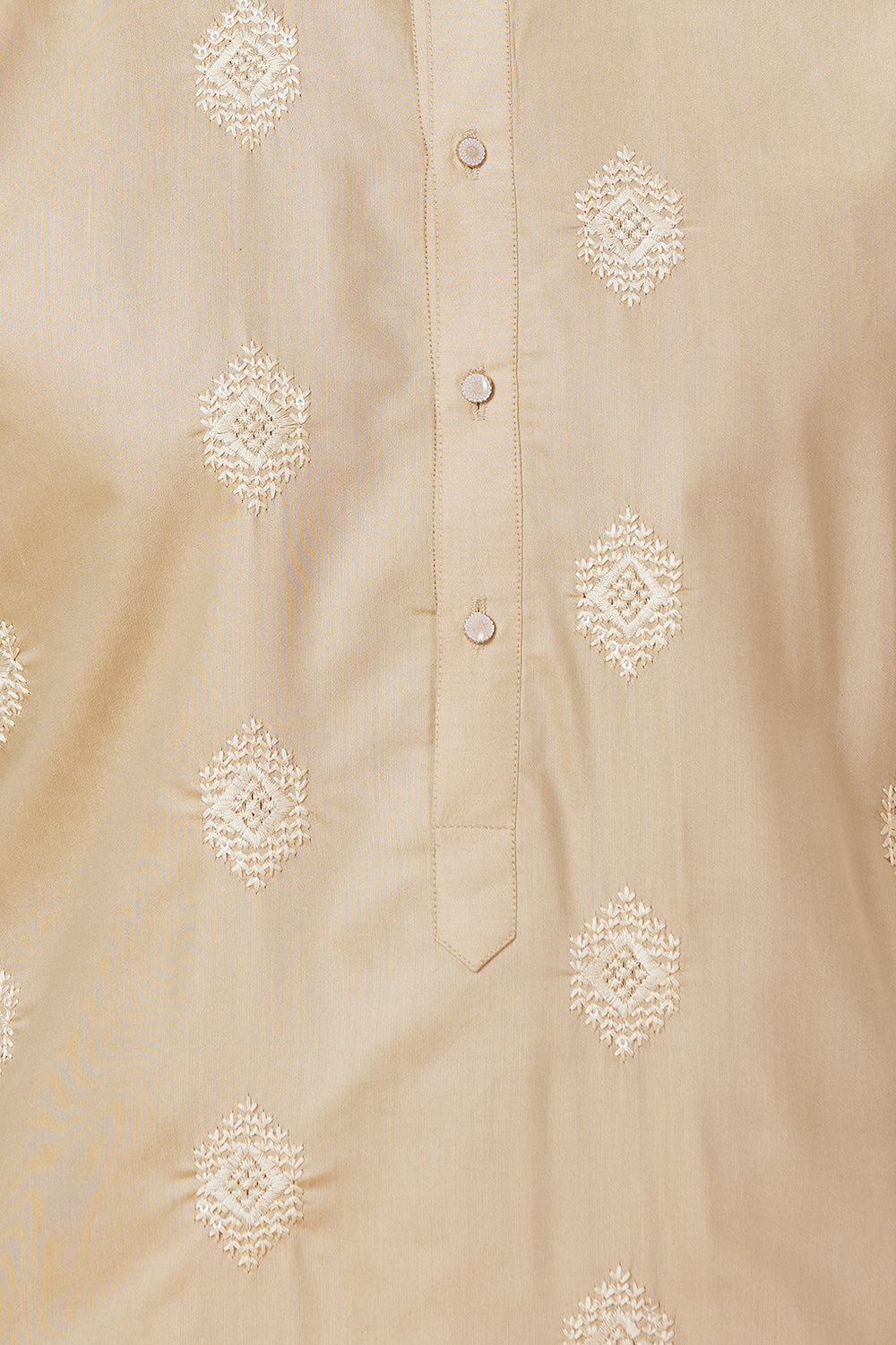 Kurta Khakhi placement Embroidery