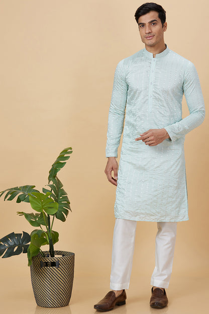 Kurta Sky Diya Embroidery