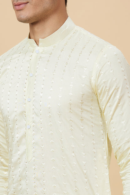 Kurta Lemon Diya Embroidery