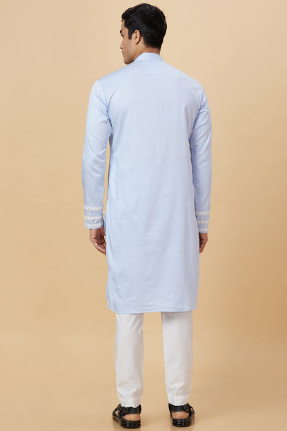 Kurta with Embroidery on front and  bottom with mirror work detailing