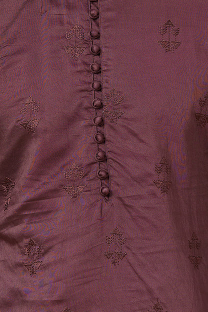 Kurta Maroon Arrow Embroidery