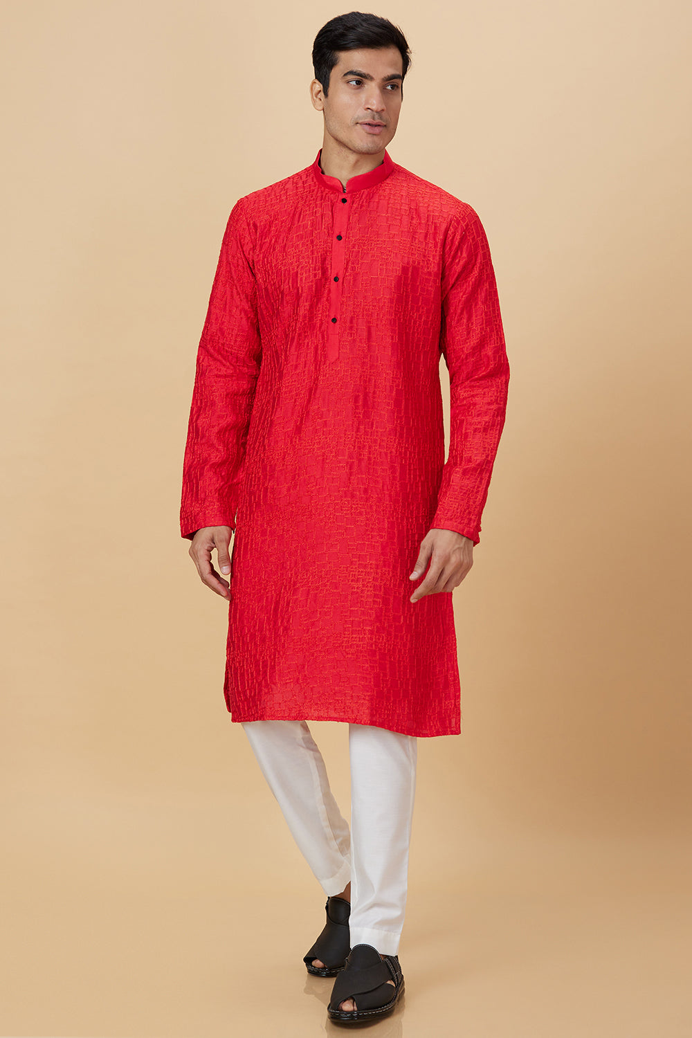 Stylish Box Embroidery Design Kurta