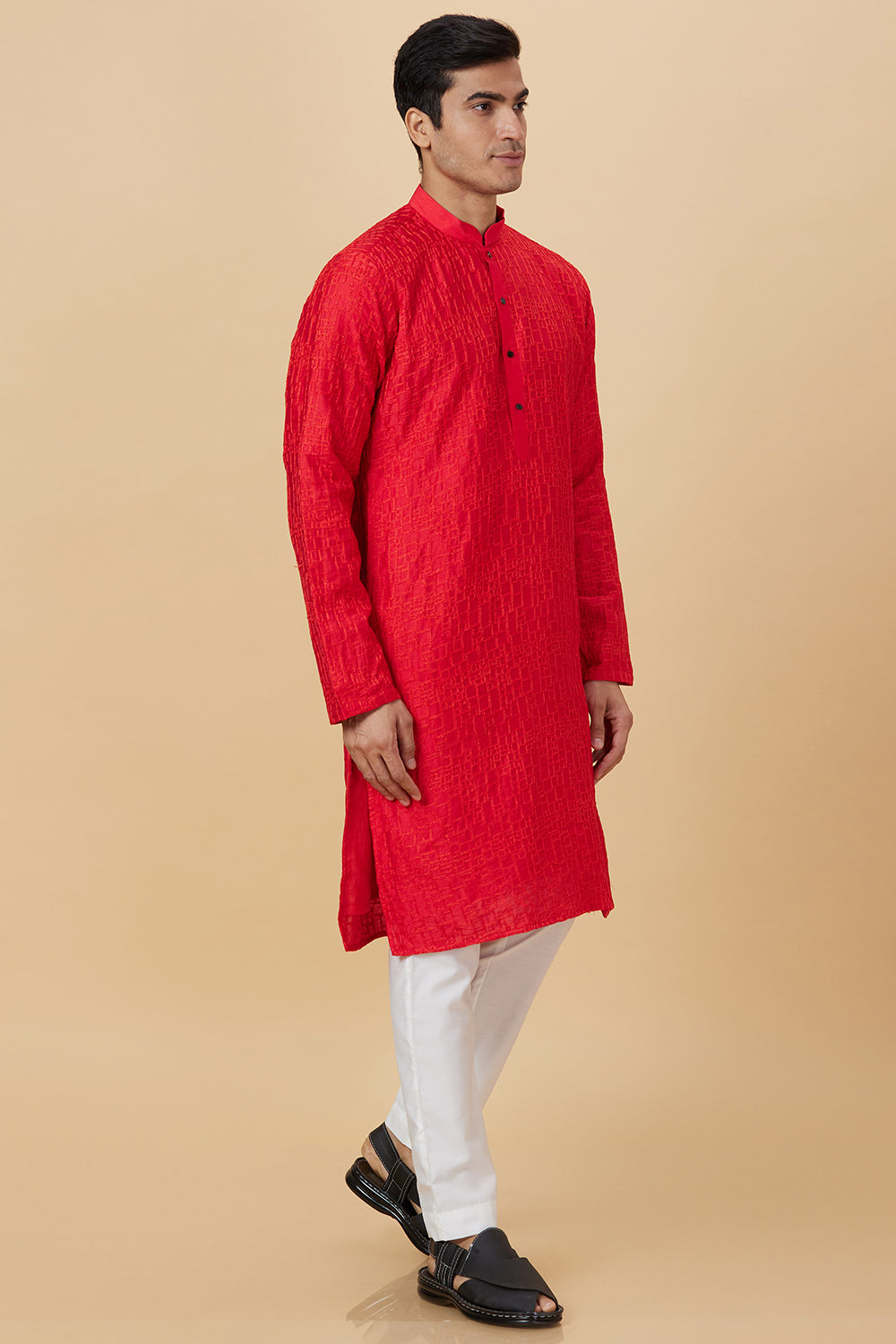 Stylish Box Embroidery Design Kurta