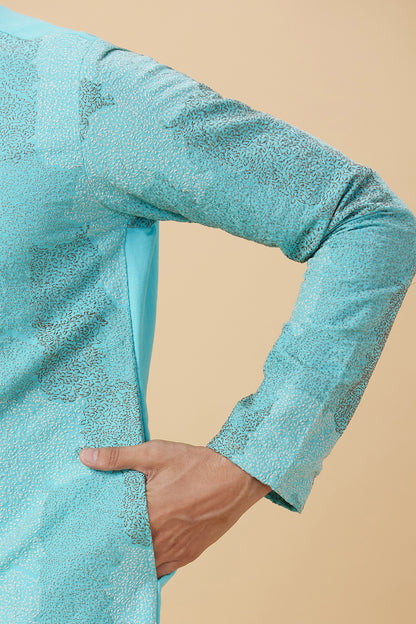 Kurta Turquoise Multi  Embroidery