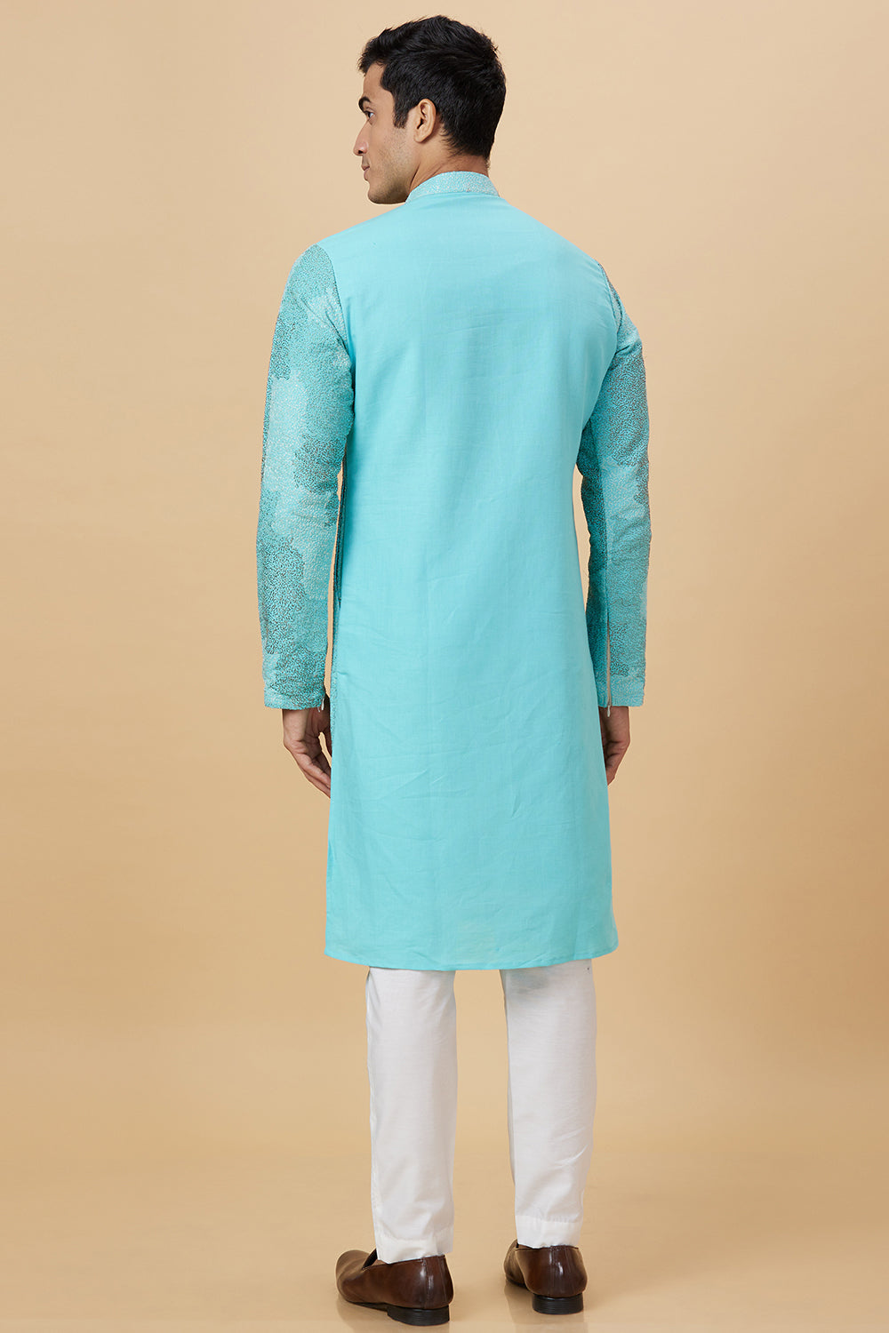 Kurta Turquoise Multi  Embroidery