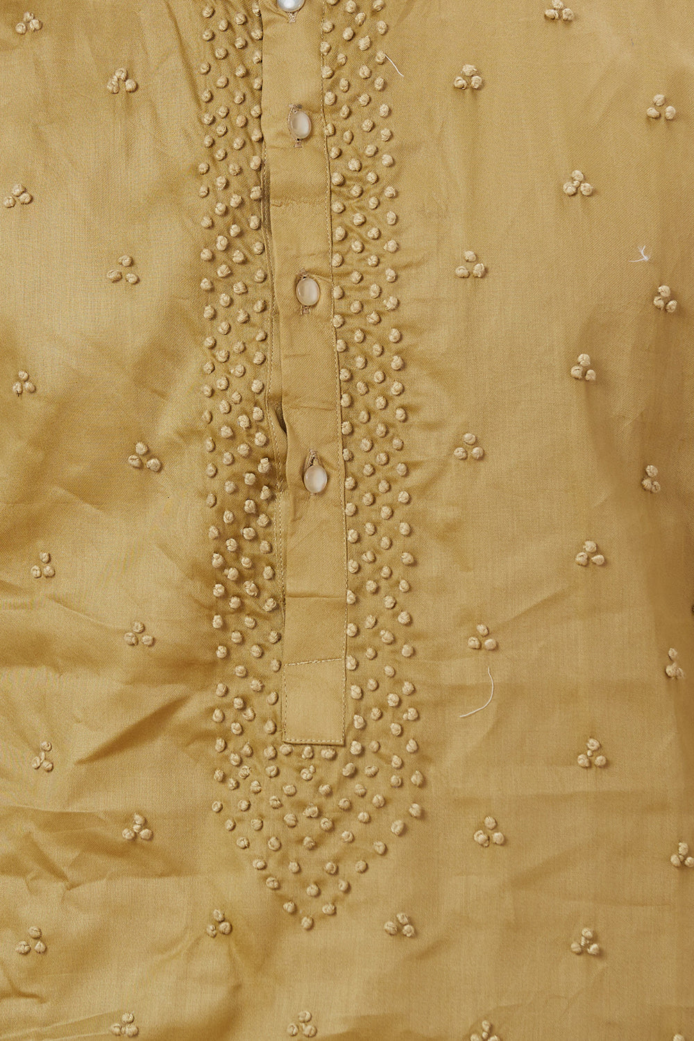 Kurta with French knot hand embroidery