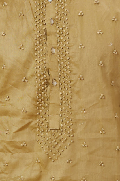 Kurta with French knot hand embroidery