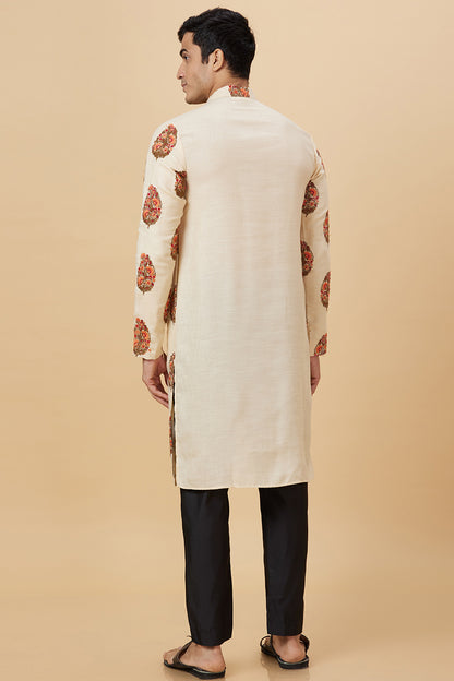 Kurta Cream placement Embroidery