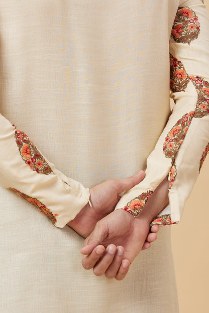 Kurta Cream placement Embroidery