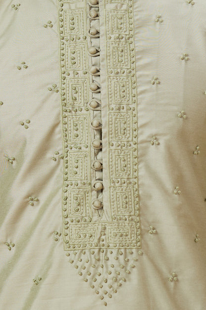 Kurta with French knot hand embroidery