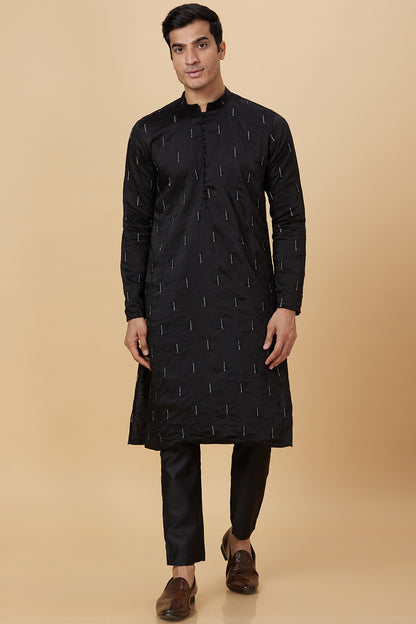 Kurta Black with Drops Embroidery work