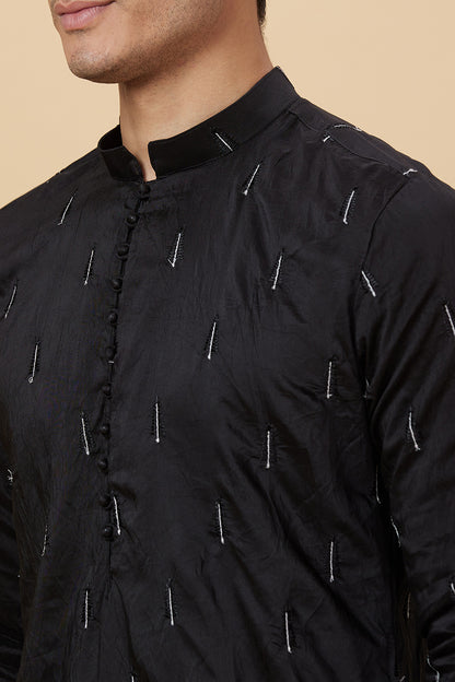 Kurta Black with Drops Embroidery work