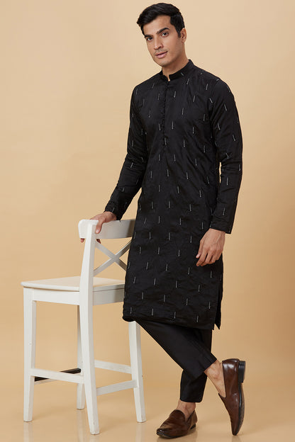 Kurta Black with Drops Embroidery work