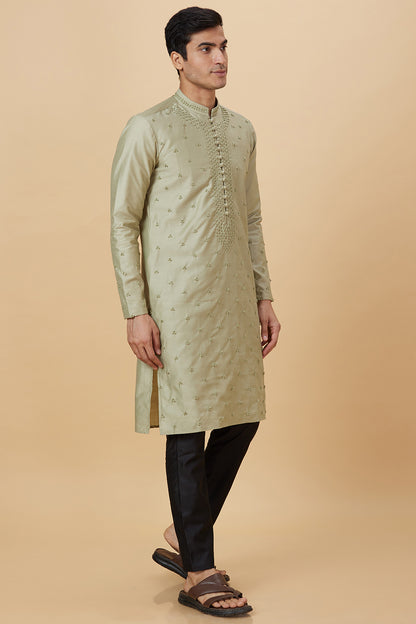 Kurta with French knot hand embroidery