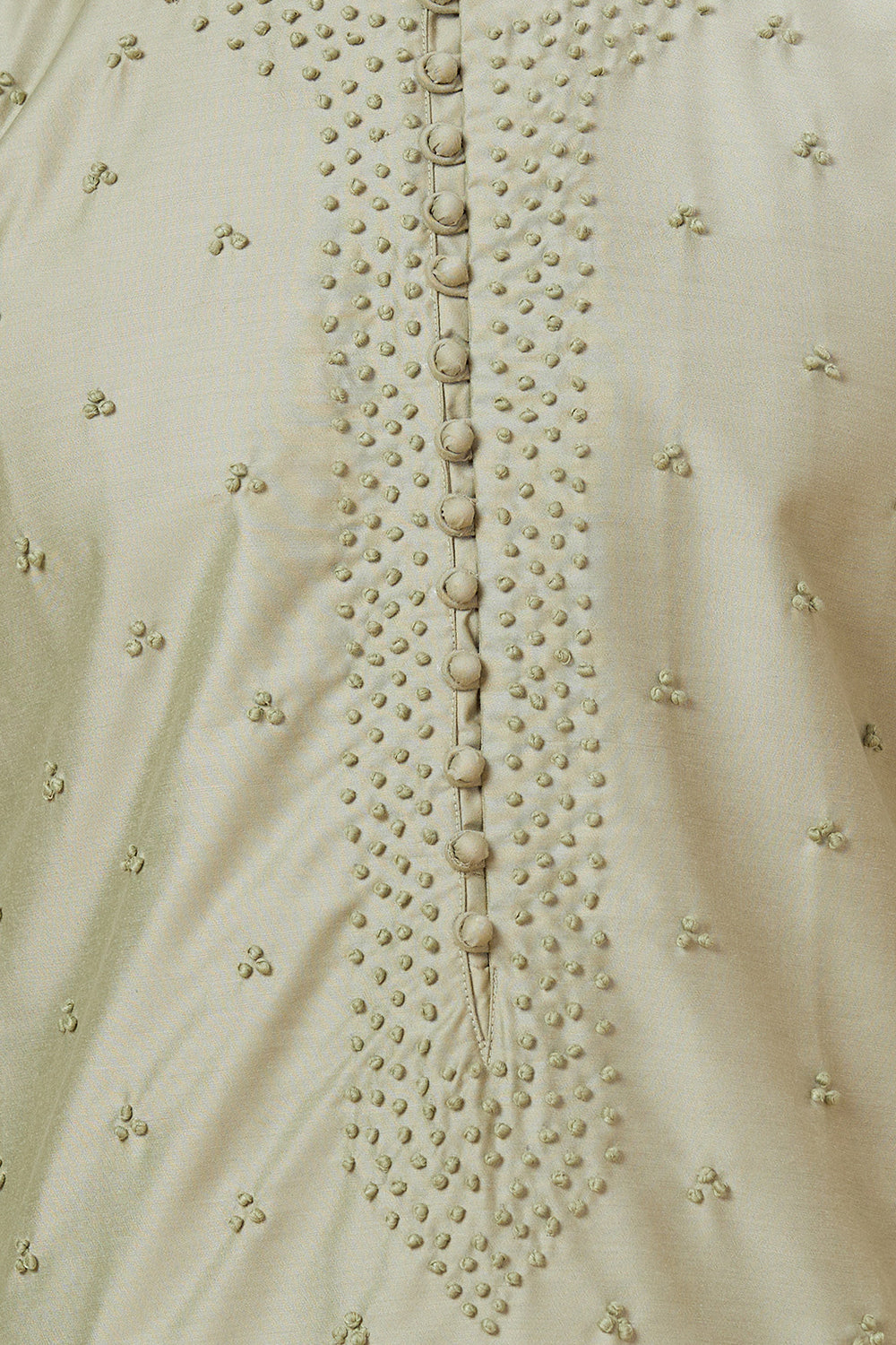 Kurta with French knot hand embroidery