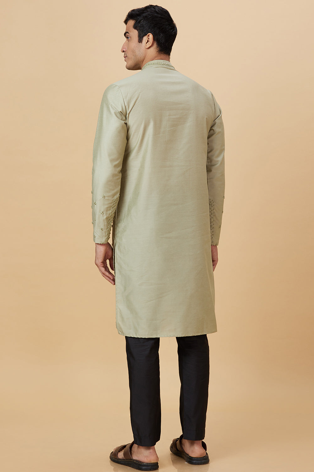 Kurta with French knot hand embroidery