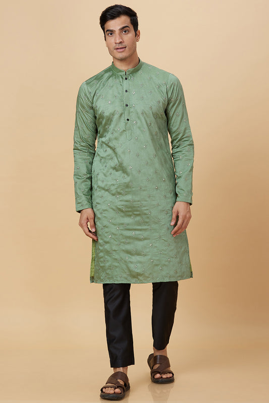 Fern Kurta with Kite shaped mirror Embellished work