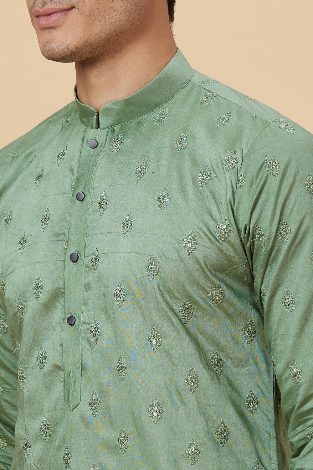 Fern Kurta with Kite shaped mirror Embellished work