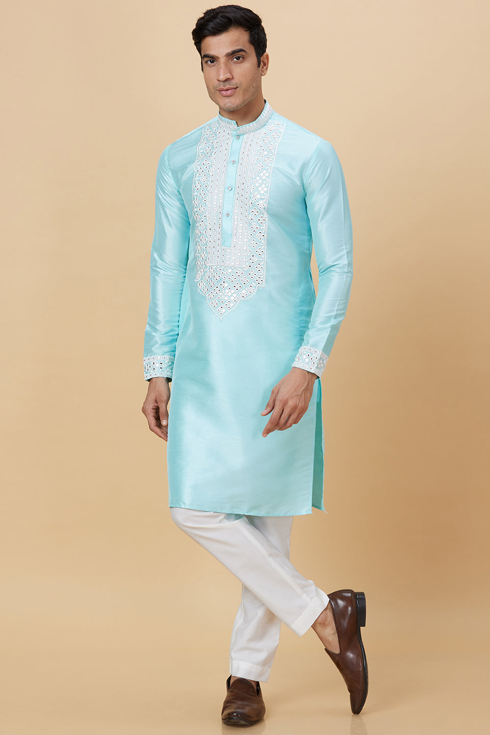 Kurta Sky Mirror work