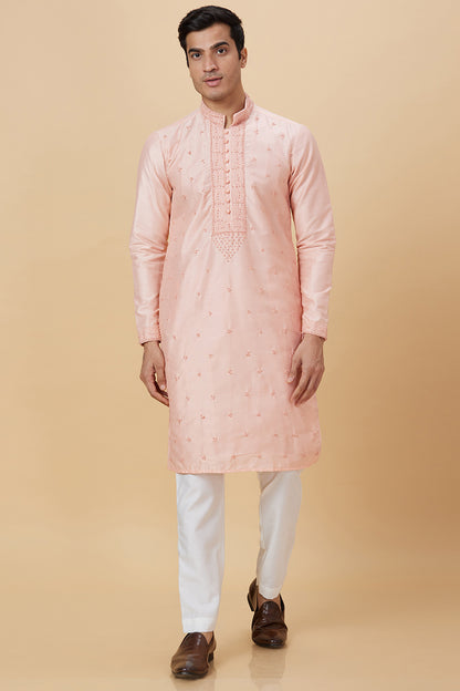 Kurta with French knot hand embroidery