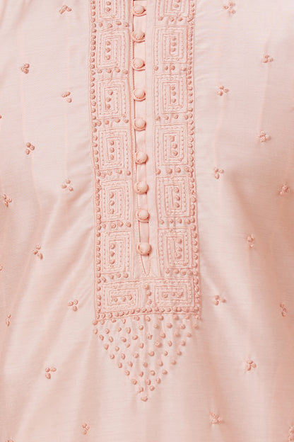 Kurta with French knot hand embroidery