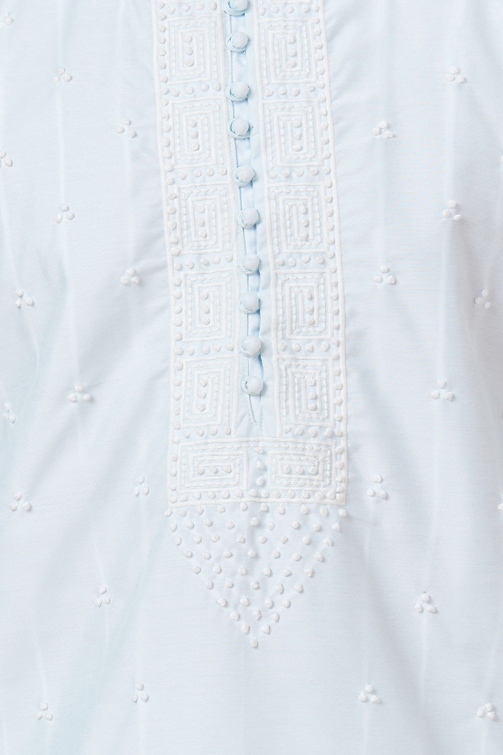 Kurta with French knot hand embroidery