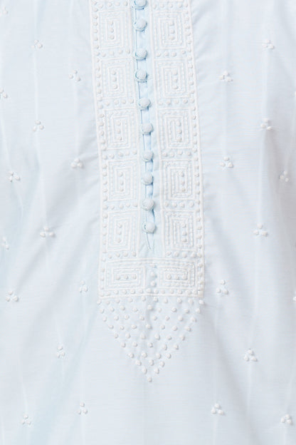 Kurta with French knot hand embroidery