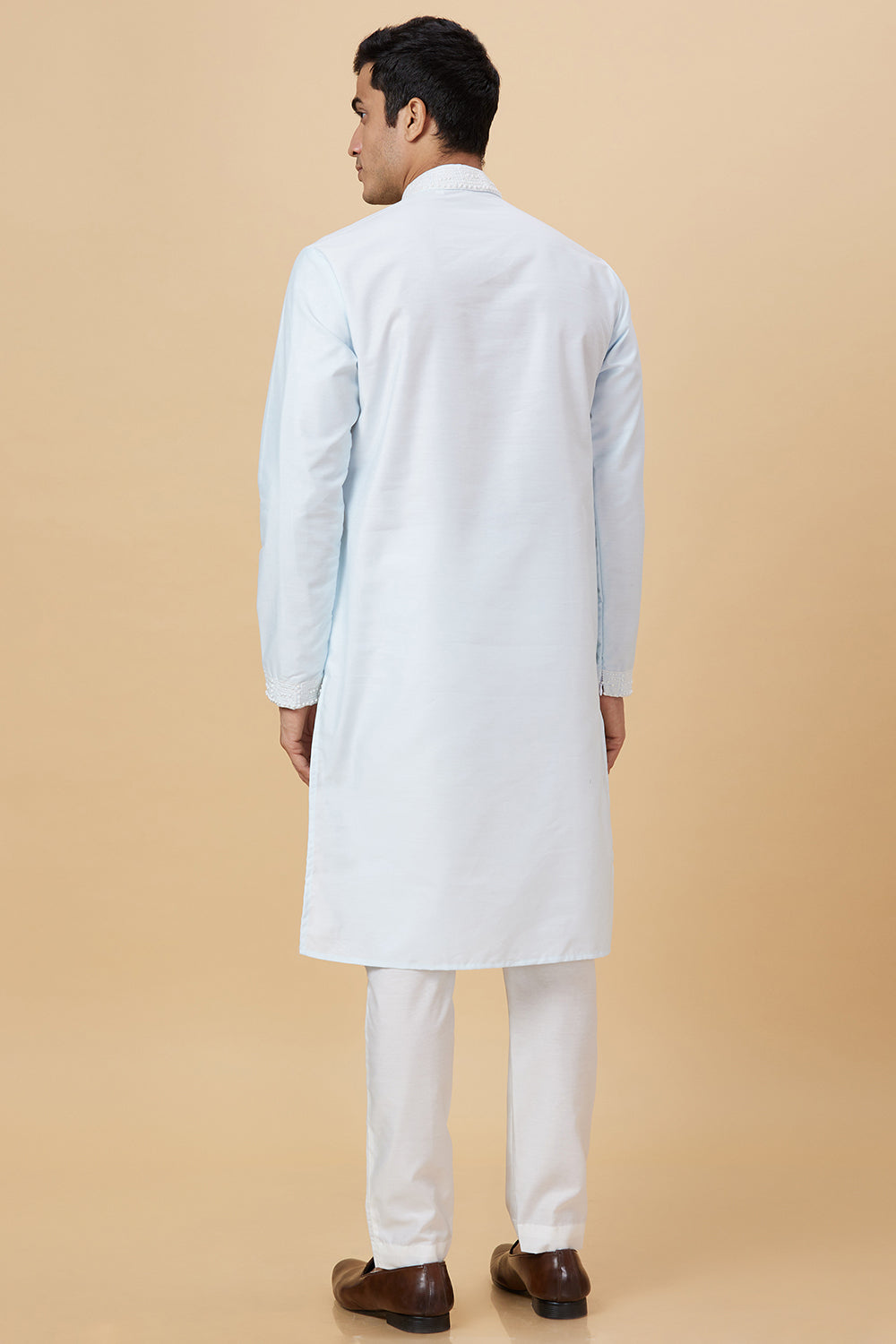 Kurta with French knot hand embroidery