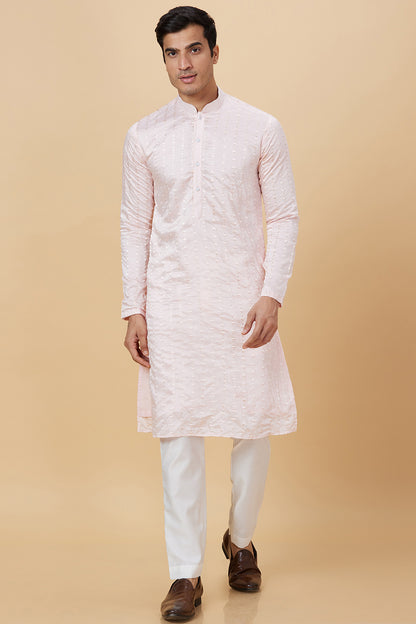 Kurta Pink Diya Embroidery