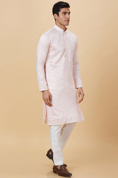 Kurta Pink Diya Embroidery