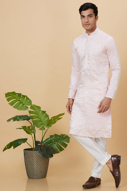 Kurta Pink Diya Embroidery